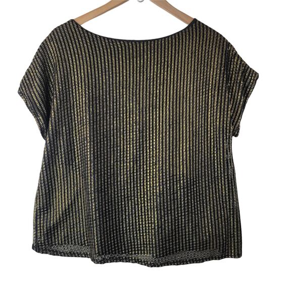 Jack by BB Dakota Womens Black & Gold Dolman Top Size Medium - Picture 2 of 5